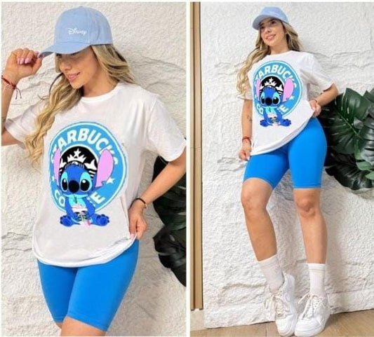 Conjunto Urbano 3 Piezas 'Cosmic Brew' (Blusón + Biker + Gorra) - Edición Limitada