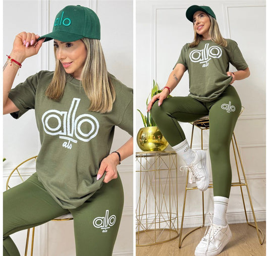 Set 'Lounge & Go' 4 Piezas (Blusón + Leggings + Medias + Gorra)