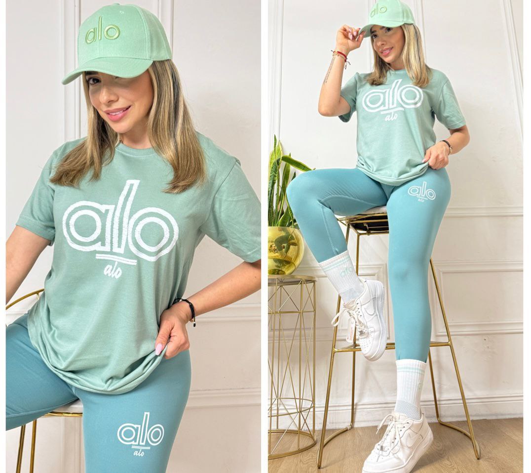 Set 'Lounge & Go' 4 Piezas (Blusón + Leggings + Medias + Gorra)