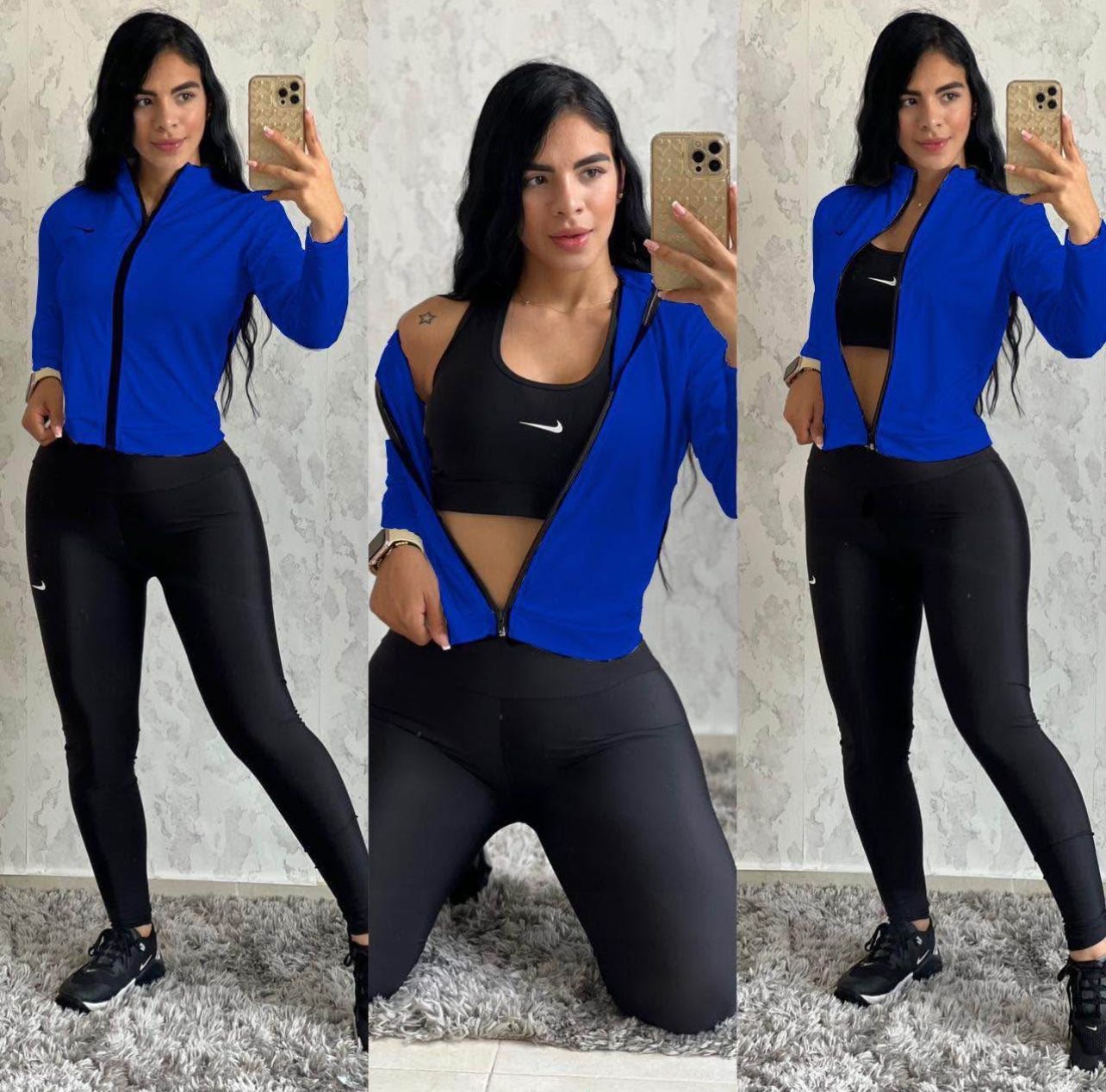 Set de Entrenamiento 'Performance' 3 Piezas (Top + Leggings + Chaqueta)