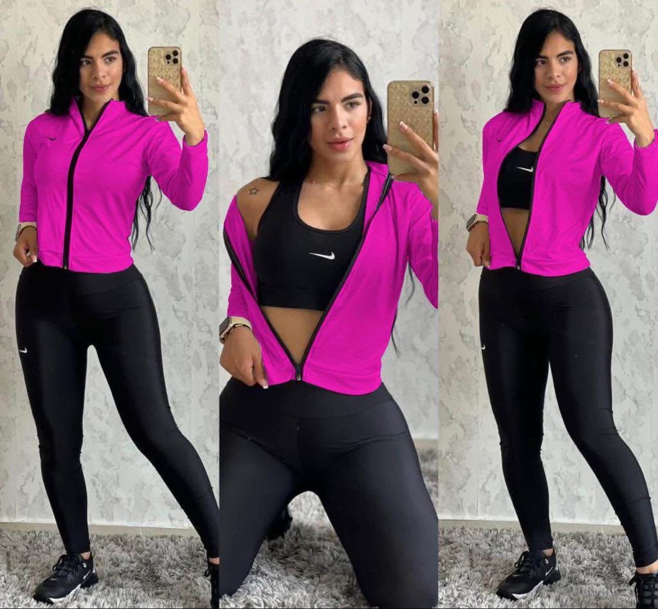Set de Entrenamiento 'Performance' 3 Piezas (Top + Leggings + Chaqueta)