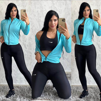Set de Entrenamiento 'Performance' 3 Piezas (Top + Leggings + Chaqueta)