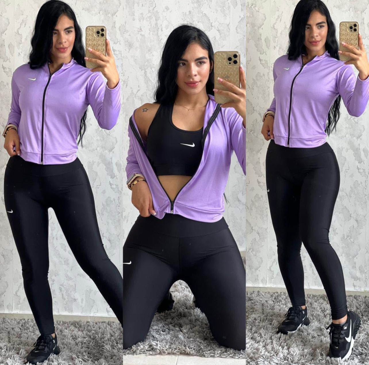 Set de Entrenamiento 'Performance' 3 Piezas (Top + Leggings + Chaqueta)