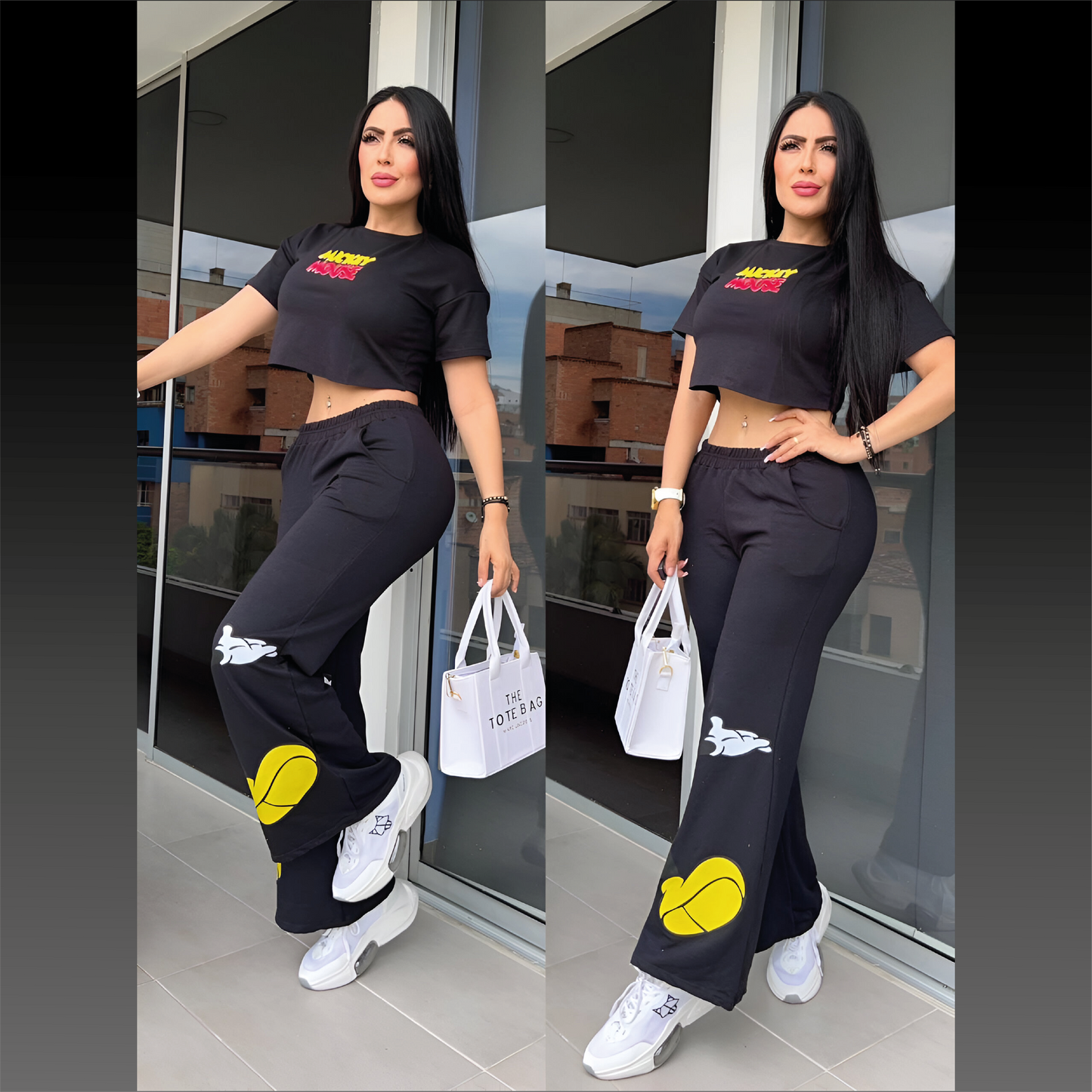 Conjunto 'Retro Flare' 2 Piezas (Camiseta y Pantalón Bota Campana)