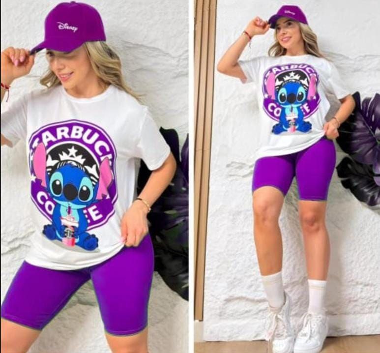 Conjunto Urbano 3 Piezas 'Cosmic Brew' (Blusón + Biker + Gorra) - Edición Limitada