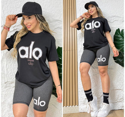 Set 'Street-Ready' 4 Piezas (Blusón + Biker + Medias + Gorra)