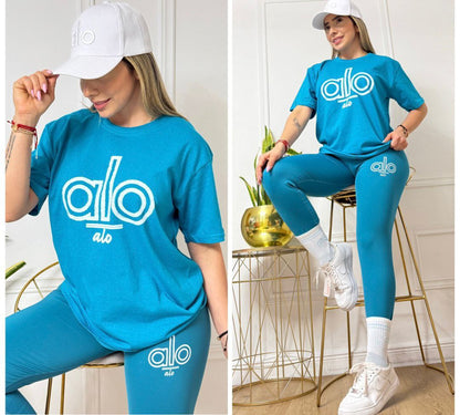 Set 'Lounge & Go' 4 Piezas (Blusón + Leggings + Medias + Gorra)